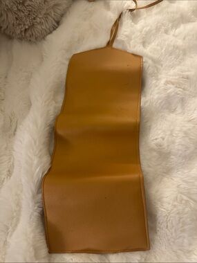 Glass Ladder & Co jewelry travel envelope camel brown color PU